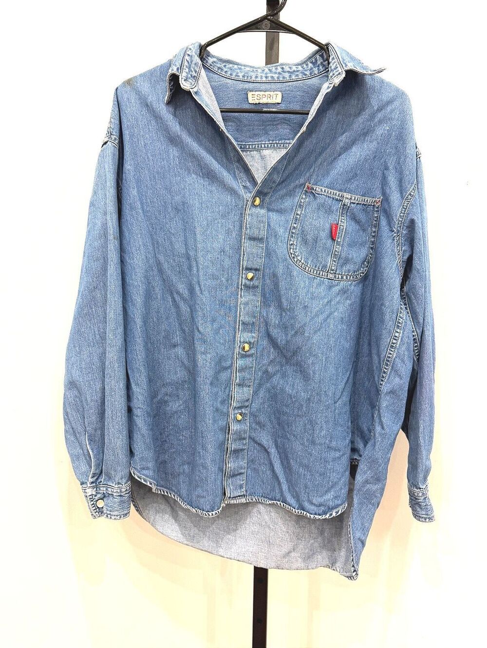 Esprit Vintage Denim Shirt with Chest Pocket